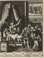 Picture 22 of 30 from Spiegel om wel te sterven : aanwyzende met prentverbeeldingen van het lyden onzes zaligmakers Jesu Christi : alles wat een zieke betaamt om gelukkig te sterven, volgens de woorden Philipp I, verse 21 (1694), leaf 80
