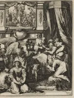 Picture 24 of 30 from Spiegel om wel te sterven : aanwyzende met prentverbeeldingen van het lyden onzes zaligmakers Jesu Christi : alles wat een zieke betaamt om gelukkig te sterven, volgens de woorden Philipp I, verse 21 (1694), leaf 88