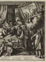 Picture 25 of 30 from Spiegel om wel te sterven : aanwyzende met prentverbeeldingen van het lyden onzes zaligmakers Jesu Christi : alles wat een zieke betaamt om gelukkig te sterven, volgens de woorden Philipp I, verse 21 (1694), leaf 90