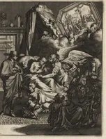 Picture 26 of 30 from Spiegel om wel te sterven : aanwyzende met prentverbeeldingen van het lyden onzes zaligmakers Jesu Christi : alles wat een zieke betaamt om gelukkig te sterven, volgens de woorden Philipp I, verse 21 (1694), leaf 92