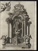 An illustration from Le glorie della gran Vergine al Sagro Monte sopra Varese, diocesi di Milano : origine, e progresso della divozione, monistero, e fabrica delle sante capelle : compendio della vita della beata Caterina, fondatrice del monistero, beata Giuliana sua prima compagna, e ven. madri sr. Benedetta Bimia e sr. Illuminata Alziati, seconda e terza abbadessa : racconto historico (1699)