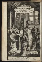 An illustration from Historie van de bedriegeryen der prietseren en moniken in de Roomsche kerke : ontdekt door zeeker reyziger, in zijne gedane zeer nauwkeurige voyagien, door Italien, Vrankrijk, Switserland, en Duytsland, en briefs gewjze aan zijne vrienden geschreven (1695)