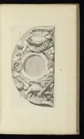 Picture 18 of 34 from Prima[-secunda] pars praecipuarum effigierum ac ornamentorum amplissimae curiae Amstelrodamensis : maiori ex parte, in candido marmore effectorum per Artum Quellinium, eiusdem civitatis statuarium = Het eerste[-tweede] deel van de voornaemste statuen ende ciraten vant konstrijck Stadthuys van Amstelredam ... = La premier [sic] partie de plusiers figures et ornements de la Maison de ville d'Amsterdam ... (1665), leaf 108