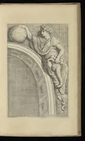 Picture 22 of 34 from Prima[-secunda] pars praecipuarum effigierum ac ornamentorum amplissimae curiae Amstelrodamensis : maiori ex parte, in candido marmore effectorum per Artum Quellinium, eiusdem civitatis statuarium = Het eerste[-tweede] deel van de voornaemste statuen ende ciraten vant konstrijck Stadthuys van Amstelredam ... = La premier [sic] partie de plusiers figures et ornements de la Maison de ville d'Amsterdam ... (1665), leaf 160