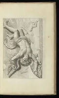 Picture 24 of 34 from Prima[-secunda] pars praecipuarum effigierum ac ornamentorum amplissimae curiae Amstelrodamensis : maiori ex parte, in candido marmore effectorum per Artum Quellinium, eiusdem civitatis statuarium = Het eerste[-tweede] deel van de voornaemste statuen ende ciraten vant konstrijck Stadthuys van Amstelredam ... = La premier [sic] partie de plusiers figures et ornements de la Maison de ville d'Amsterdam ... (1665), leaf 172