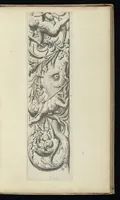 An illustration from Prima[-secunda] pars praecipuarum effigierum ac ornamentorum amplissimae curiae Amstelrodamensis : maiori ex parte, in candido marmore effectorum per Artum Quellinium, eiusdem civitatis statuarium = Het eerste[-tweede] deel van de voornaemste statuen ende ciraten vant konstrijck Stadthuys van Amstelredam ... = La premier [sic] partie de plusiers figures et ornements de la Maison de ville d'Amsterdam ... (1665)
