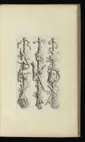 Picture 12 of 34 from Prima[-secunda] pars praecipuarum effigierum ac ornamentorum amplissimae curiae Amstelrodamensis : maiori ex parte, in candido marmore effectorum per Artum Quellinium, eiusdem civitatis statuarium = Het eerste[-tweede] deel van de voornaemste statuen ende ciraten vant konstrijck Stadthuys van Amstelredam ... = La premier [sic] partie de plusiers figures et ornements de la Maison de ville d'Amsterdam ... (1665), leaf 72