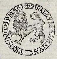 An illustration from Histoire de lábbaye royale de S. Ouen de Rouen : divisée en cinq livres, où il est traité ... de la naissance, éducation, & des principales vertus de saint Oüen ... : de la fondation, progrez, ruine, rétablissement, & des diuers éuenemens de l'Abbaye de Saint Oüen ... : des abbez qui l'ont gouuernée ... : des abbayes, prieurez, & paroisses qui ont esté dépendantes ... : des preuues ou pieces justificatiues de cette histoire ... : [ensemble celles des abbayes de Ste. Catherine et de St. Amand] (1662)