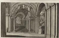 An illustration from Nuova raccolta di 100 vedutine antiche della cittá di Roma e sue vicinanze (1795)