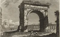 An illustration from Nuova raccolta di 100 vedutine antiche della cittá di Roma e sue vicinanze (1795)
