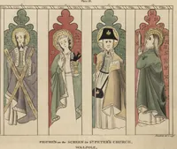 Picture 14 of 71 from The antiquaries museum : illustrating the antient architecture, painting, and sculpture of Great Britain, from the time of the Saxons to the introduction of the Grecian and Roman architecture by Inigo Jones in the reign of King James I. (1800), leaf 69