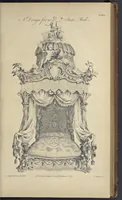 Picture 45 of 189 from The gentleman and cabinet-maker's director : being a large collection of the most elegant and useful designs of household furniture, in the most fashionable taste : including a great variety of chairs, cofas, beds, and couches : china-tables, dressing-tables, shaving-tables, bason-stands, and teakettle-stands : frames for marble-slabs, bureau-dressing-tables, and commodes : writing-tables, and library-tables : library-book-cases, organ-cases for private rooms, or churches, desks, and book-cases : dressing and writing-tables with book-cases, toilets, cabinets, and cloaths-presses : china-cases, china-shelves, and book-shelves : candle-stands, terms for busts, stands for china jars, and pedestals : cisterns for water, lanthorns, and chandeliers : fire-screens, brackets, and clock-cases : pier-glasses, and table-frames : girandoles, chimney-pieces, and picture-frames : stove-grates, boarders, frets, Chinese-railing, and brass-work, for furniture : and other ornaments : to which is prefixed, a short explanation of the five orders of architecture : with proper directions for executing the most difficult pieces, the mouldings being exhibited at large, and the dimensions of each design specified : the whole comprehended in two hundred copper-plates, neatly engraved ... (1762), leaf 120