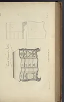 An illustration from The gentleman and cabinet-maker's director : being a large collection of the most elegant and useful designs of household furniture, in the most fashionable taste : including a great variety of chairs, cofas, beds, and couches : china-tables, dressing-tables, shaving-tables, bason-stands, and teakettle-stands : frames for marble-slabs, bureau-dressing-tables, and commodes : writing-tables, and library-tables : library-book-cases, organ-cases for private rooms, or churches, desks, and book-cases : dressing and writing-tables with book-cases, toilets, cabinets, and cloaths-presses : china-cases, china-shelves, and book-shelves : candle-stands, terms for busts, stands for china jars, and pedestals : cisterns for water, lanthorns, and chandeliers : fire-screens, brackets, and clock-cases : pier-glasses, and table-frames : girandoles, chimney-pieces, and picture-frames : stove-grates, boarders, frets, Chinese-railing, and brass-work, for furniture : and other ornaments : to which is prefixed, a short explanation of the five orders of architecture : with proper directions for executing the most difficult pieces, the mouldings being exhibited at large, and the dimensions of each design specified : the whole comprehended in two hundred copper-plates, neatly engraved ... (1762)