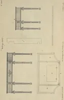 An illustration from The gentleman and cabinet-maker's director : being a large collection of the most elegant and useful designs of household furniture, in the most fashionable taste : including a great variety of chairs, cofas, beds, and couches : china-tables, dressing-tables, shaving-tables, bason-stands, and teakettle-stands : frames for marble-slabs, bureau-dressing-tables, and commodes : writing-tables, and library-tables : library-book-cases, organ-cases for private rooms, or churches, desks, and book-cases : dressing and writing-tables with book-cases, toilets, cabinets, and cloaths-presses : china-cases, china-shelves, and book-shelves : candle-stands, terms for busts, stands for china jars, and pedestals : cisterns for water, lanthorns, and chandeliers : fire-screens, brackets, and clock-cases : pier-glasses, and table-frames : girandoles, chimney-pieces, and picture-frames : stove-grates, boarders, frets, Chinese-railing, and brass-work, for furniture : and other ornaments : to which is prefixed, a short explanation of the five orders of architecture : with proper directions for executing the most difficult pieces, the mouldings being exhibited at large, and the dimensions of each design specified : the whole comprehended in two hundred copper-plates, neatly engraved ... (1762)