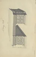 Picture 75 of 189 from The gentleman and cabinet-maker's director : being a large collection of the most elegant and useful designs of household furniture, in the most fashionable taste : including a great variety of chairs, cofas, beds, and couches : china-tables, dressing-tables, shaving-tables, bason-stands, and teakettle-stands : frames for marble-slabs, bureau-dressing-tables, and commodes : writing-tables, and library-tables : library-book-cases, organ-cases for private rooms, or churches, desks, and book-cases : dressing and writing-tables with book-cases, toilets, cabinets, and cloaths-presses : china-cases, china-shelves, and book-shelves : candle-stands, terms for busts, stands for china jars, and pedestals : cisterns for water, lanthorns, and chandeliers : fire-screens, brackets, and clock-cases : pier-glasses, and table-frames : girandoles, chimney-pieces, and picture-frames : stove-grates, boarders, frets, Chinese-railing, and brass-work, for furniture : and other ornaments : to which is prefixed, a short explanation of the five orders of architecture : with proper directions for executing the most difficult pieces, the mouldings being exhibited at large, and the dimensions of each design specified : the whole comprehended in two hundred copper-plates, neatly engraved ... (1762), leaf 196