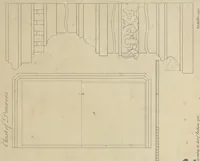 Picture 100 of 189 from The gentleman and cabinet-maker's director : being a large collection of the most elegant and useful designs of household furniture, in the most fashionable taste : including a great variety of chairs, cofas, beds, and couches : china-tables, dressing-tables, shaving-tables, bason-stands, and teakettle-stands : frames for marble-slabs, bureau-dressing-tables, and commodes : writing-tables, and library-tables : library-book-cases, organ-cases for private rooms, or churches, desks, and book-cases : dressing and writing-tables with book-cases, toilets, cabinets, and cloaths-presses : china-cases, china-shelves, and book-shelves : candle-stands, terms for busts, stands for china jars, and pedestals : cisterns for water, lanthorns, and chandeliers : fire-screens, brackets, and clock-cases : pier-glasses, and table-frames : girandoles, chimney-pieces, and picture-frames : stove-grates, boarders, frets, Chinese-railing, and brass-work, for furniture : and other ornaments : to which is prefixed, a short explanation of the five orders of architecture : with proper directions for executing the most difficult pieces, the mouldings being exhibited at large, and the dimensions of each design specified : the whole comprehended in two hundred copper-plates, neatly engraved ... (1762), leaf 252