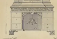 Picture 101 of 189 from The gentleman and cabinet-maker's director : being a large collection of the most elegant and useful designs of household furniture, in the most fashionable taste : including a great variety of chairs, cofas, beds, and couches : china-tables, dressing-tables, shaving-tables, bason-stands, and teakettle-stands : frames for marble-slabs, bureau-dressing-tables, and commodes : writing-tables, and library-tables : library-book-cases, organ-cases for private rooms, or churches, desks, and book-cases : dressing and writing-tables with book-cases, toilets, cabinets, and cloaths-presses : china-cases, china-shelves, and book-shelves : candle-stands, terms for busts, stands for china jars, and pedestals : cisterns for water, lanthorns, and chandeliers : fire-screens, brackets, and clock-cases : pier-glasses, and table-frames : girandoles, chimney-pieces, and picture-frames : stove-grates, boarders, frets, Chinese-railing, and brass-work, for furniture : and other ornaments : to which is prefixed, a short explanation of the five orders of architecture : with proper directions for executing the most difficult pieces, the mouldings being exhibited at large, and the dimensions of each design specified : the whole comprehended in two hundred copper-plates, neatly engraved ... (1762), leaf 254