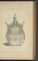 Picture 106 of 189 from The gentleman and cabinet-maker's director : being a large collection of the most elegant and useful designs of household furniture, in the most fashionable taste : including a great variety of chairs, cofas, beds, and couches : china-tables, dressing-tables, shaving-tables, bason-stands, and teakettle-stands : frames for marble-slabs, bureau-dressing-tables, and commodes : writing-tables, and library-tables : library-book-cases, organ-cases for private rooms, or churches, desks, and book-cases : dressing and writing-tables with book-cases, toilets, cabinets, and cloaths-presses : china-cases, china-shelves, and book-shelves : candle-stands, terms for busts, stands for china jars, and pedestals : cisterns for water, lanthorns, and chandeliers : fire-screens, brackets, and clock-cases : pier-glasses, and table-frames : girandoles, chimney-pieces, and picture-frames : stove-grates, boarders, frets, Chinese-railing, and brass-work, for furniture : and other ornaments : to which is prefixed, a short explanation of the five orders of architecture : with proper directions for executing the most difficult pieces, the mouldings being exhibited at large, and the dimensions of each design specified : the whole comprehended in two hundred copper-plates, neatly engraved ... (1762), leaf 264