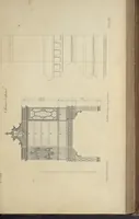 An illustration from The gentleman and cabinet-maker's director : being a large collection of the most elegant and useful designs of household furniture, in the most fashionable taste : including a great variety of chairs, cofas, beds, and couches : china-tables, dressing-tables, shaving-tables, bason-stands, and teakettle-stands : frames for marble-slabs, bureau-dressing-tables, and commodes : writing-tables, and library-tables : library-book-cases, organ-cases for private rooms, or churches, desks, and book-cases : dressing and writing-tables with book-cases, toilets, cabinets, and cloaths-presses : china-cases, china-shelves, and book-shelves : candle-stands, terms for busts, stands for china jars, and pedestals : cisterns for water, lanthorns, and chandeliers : fire-screens, brackets, and clock-cases : pier-glasses, and table-frames : girandoles, chimney-pieces, and picture-frames : stove-grates, boarders, frets, Chinese-railing, and brass-work, for furniture : and other ornaments : to which is prefixed, a short explanation of the five orders of architecture : with proper directions for executing the most difficult pieces, the mouldings being exhibited at large, and the dimensions of each design specified : the whole comprehended in two hundred copper-plates, neatly engraved ... (1762)