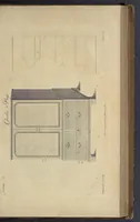An illustration from The gentleman and cabinet-maker's director : being a large collection of the most elegant and useful designs of household furniture, in the most fashionable taste : including a great variety of chairs, cofas, beds, and couches : china-tables, dressing-tables, shaving-tables, bason-stands, and teakettle-stands : frames for marble-slabs, bureau-dressing-tables, and commodes : writing-tables, and library-tables : library-book-cases, organ-cases for private rooms, or churches, desks, and book-cases : dressing and writing-tables with book-cases, toilets, cabinets, and cloaths-presses : china-cases, china-shelves, and book-shelves : candle-stands, terms for busts, stands for china jars, and pedestals : cisterns for water, lanthorns, and chandeliers : fire-screens, brackets, and clock-cases : pier-glasses, and table-frames : girandoles, chimney-pieces, and picture-frames : stove-grates, boarders, frets, Chinese-railing, and brass-work, for furniture : and other ornaments : to which is prefixed, a short explanation of the five orders of architecture : with proper directions for executing the most difficult pieces, the mouldings being exhibited at large, and the dimensions of each design specified : the whole comprehended in two hundred copper-plates, neatly engraved ... (1762)