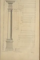 An illustration from The gentleman and cabinet-maker's director : being a large collection of the most elegant and useful designs of household furniture, in the most fashionable taste : including a great variety of chairs, cofas, beds, and couches : china-tables, dressing-tables, shaving-tables, bason-stands, and teakettle-stands : frames for marble-slabs, bureau-dressing-tables, and commodes : writing-tables, and library-tables : library-book-cases, organ-cases for private rooms, or churches, desks, and book-cases : dressing and writing-tables with book-cases, toilets, cabinets, and cloaths-presses : china-cases, china-shelves, and book-shelves : candle-stands, terms for busts, stands for china jars, and pedestals : cisterns for water, lanthorns, and chandeliers : fire-screens, brackets, and clock-cases : pier-glasses, and table-frames : girandoles, chimney-pieces, and picture-frames : stove-grates, boarders, frets, Chinese-railing, and brass-work, for furniture : and other ornaments : to which is prefixed, a short explanation of the five orders of architecture : with proper directions for executing the most difficult pieces, the mouldings being exhibited at large, and the dimensions of each design specified : the whole comprehended in two hundred copper-plates, neatly engraved ... (1762)