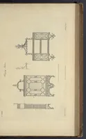 An illustration from The gentleman and cabinet-maker's director : being a large collection of the most elegant and useful designs of household furniture, in the most fashionable taste : including a great variety of chairs, cofas, beds, and couches : china-tables, dressing-tables, shaving-tables, bason-stands, and teakettle-stands : frames for marble-slabs, bureau-dressing-tables, and commodes : writing-tables, and library-tables : library-book-cases, organ-cases for private rooms, or churches, desks, and book-cases : dressing and writing-tables with book-cases, toilets, cabinets, and cloaths-presses : china-cases, china-shelves, and book-shelves : candle-stands, terms for busts, stands for china jars, and pedestals : cisterns for water, lanthorns, and chandeliers : fire-screens, brackets, and clock-cases : pier-glasses, and table-frames : girandoles, chimney-pieces, and picture-frames : stove-grates, boarders, frets, Chinese-railing, and brass-work, for furniture : and other ornaments : to which is prefixed, a short explanation of the five orders of architecture : with proper directions for executing the most difficult pieces, the mouldings being exhibited at large, and the dimensions of each design specified : the whole comprehended in two hundred copper-plates, neatly engraved ... (1762)