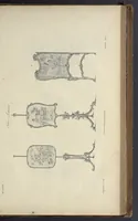 An illustration from The gentleman and cabinet-maker's director : being a large collection of the most elegant and useful designs of household furniture, in the most fashionable taste : including a great variety of chairs, cofas, beds, and couches : china-tables, dressing-tables, shaving-tables, bason-stands, and teakettle-stands : frames for marble-slabs, bureau-dressing-tables, and commodes : writing-tables, and library-tables : library-book-cases, organ-cases for private rooms, or churches, desks, and book-cases : dressing and writing-tables with book-cases, toilets, cabinets, and cloaths-presses : china-cases, china-shelves, and book-shelves : candle-stands, terms for busts, stands for china jars, and pedestals : cisterns for water, lanthorns, and chandeliers : fire-screens, brackets, and clock-cases : pier-glasses, and table-frames : girandoles, chimney-pieces, and picture-frames : stove-grates, boarders, frets, Chinese-railing, and brass-work, for furniture : and other ornaments : to which is prefixed, a short explanation of the five orders of architecture : with proper directions for executing the most difficult pieces, the mouldings being exhibited at large, and the dimensions of each design specified : the whole comprehended in two hundred copper-plates, neatly engraved ... (1762)