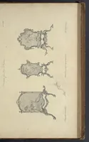 An illustration from The gentleman and cabinet-maker's director : being a large collection of the most elegant and useful designs of household furniture, in the most fashionable taste : including a great variety of chairs, cofas, beds, and couches : china-tables, dressing-tables, shaving-tables, bason-stands, and teakettle-stands : frames for marble-slabs, bureau-dressing-tables, and commodes : writing-tables, and library-tables : library-book-cases, organ-cases for private rooms, or churches, desks, and book-cases : dressing and writing-tables with book-cases, toilets, cabinets, and cloaths-presses : china-cases, china-shelves, and book-shelves : candle-stands, terms for busts, stands for china jars, and pedestals : cisterns for water, lanthorns, and chandeliers : fire-screens, brackets, and clock-cases : pier-glasses, and table-frames : girandoles, chimney-pieces, and picture-frames : stove-grates, boarders, frets, Chinese-railing, and brass-work, for furniture : and other ornaments : to which is prefixed, a short explanation of the five orders of architecture : with proper directions for executing the most difficult pieces, the mouldings being exhibited at large, and the dimensions of each design specified : the whole comprehended in two hundred copper-plates, neatly engraved ... (1762)