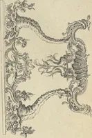 An illustration from The gentleman and cabinet-maker's director : being a large collection of the most elegant and useful designs of household furniture, in the most fashionable taste : including a great variety of chairs, cofas, beds, and couches : china-tables, dressing-tables, shaving-tables, bason-stands, and teakettle-stands : frames for marble-slabs, bureau-dressing-tables, and commodes : writing-tables, and library-tables : library-book-cases, organ-cases for private rooms, or churches, desks, and book-cases : dressing and writing-tables with book-cases, toilets, cabinets, and cloaths-presses : china-cases, china-shelves, and book-shelves : candle-stands, terms for busts, stands for china jars, and pedestals : cisterns for water, lanthorns, and chandeliers : fire-screens, brackets, and clock-cases : pier-glasses, and table-frames : girandoles, chimney-pieces, and picture-frames : stove-grates, boarders, frets, Chinese-railing, and brass-work, for furniture : and other ornaments : to which is prefixed, a short explanation of the five orders of architecture : with proper directions for executing the most difficult pieces, the mouldings being exhibited at large, and the dimensions of each design specified : the whole comprehended in two hundred copper-plates, neatly engraved ... (1762)
