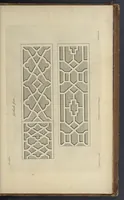 An illustration from The gentleman and cabinet-maker's director : being a large collection of the most elegant and useful designs of household furniture, in the most fashionable taste : including a great variety of chairs, cofas, beds, and couches : china-tables, dressing-tables, shaving-tables, bason-stands, and teakettle-stands : frames for marble-slabs, bureau-dressing-tables, and commodes : writing-tables, and library-tables : library-book-cases, organ-cases for private rooms, or churches, desks, and book-cases : dressing and writing-tables with book-cases, toilets, cabinets, and cloaths-presses : china-cases, china-shelves, and book-shelves : candle-stands, terms for busts, stands for china jars, and pedestals : cisterns for water, lanthorns, and chandeliers : fire-screens, brackets, and clock-cases : pier-glasses, and table-frames : girandoles, chimney-pieces, and picture-frames : stove-grates, boarders, frets, Chinese-railing, and brass-work, for furniture : and other ornaments : to which is prefixed, a short explanation of the five orders of architecture : with proper directions for executing the most difficult pieces, the mouldings being exhibited at large, and the dimensions of each design specified : the whole comprehended in two hundred copper-plates, neatly engraved ... (1762)