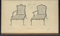 Picture 20 of 189 from The gentleman and cabinet-maker's director : being a large collection of the most elegant and useful designs of household furniture, in the most fashionable taste : including a great variety of chairs, cofas, beds, and couches : china-tables, dressing-tables, shaving-tables, bason-stands, and teakettle-stands : frames for marble-slabs, bureau-dressing-tables, and commodes : writing-tables, and library-tables : library-book-cases, organ-cases for private rooms, or churches, desks, and book-cases : dressing and writing-tables with book-cases, toilets, cabinets, and cloaths-presses : china-cases, china-shelves, and book-shelves : candle-stands, terms for busts, stands for china jars, and pedestals : cisterns for water, lanthorns, and chandeliers : fire-screens, brackets, and clock-cases : pier-glasses, and table-frames : girandoles, chimney-pieces, and picture-frames : stove-grates, boarders, frets, Chinese-railing, and brass-work, for furniture : and other ornaments : to which is prefixed, a short explanation of the five orders of architecture : with proper directions for executing the most difficult pieces, the mouldings being exhibited at large, and the dimensions of each design specified : the whole comprehended in two hundred copper-plates, neatly engraved ... (1762), leaf 68