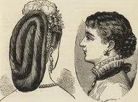 An illustration from Beeton's housewife's treasury of domestic information : comprising complete and practical instructions on the house and its furniture, artistic decoration economy, toilet, children, etiquette, domestic and fancy needlework, dressmaking and millinery, and all other household matters : with every requisite direction to secure the comfort, elegance, and prosperity of the home : a companion volume to "Mrs. Beeton's book of household management" : profusely illustrated (1879)