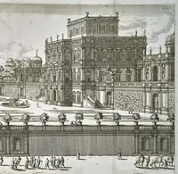Picture 49 of 55 from Villa Pamphilia : eiusque palatium, cum suis prospectibus, statuae, fontes, vivaria, theatra, areolae, plantarum, viarumque ordines, cum eiusdem villae absoluta delineatione (1650), leaf 170