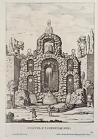 Picture 54 of 55 from Villa Pamphilia : eiusque palatium, cum suis prospectibus, statuae, fontes, vivaria, theatra, areolae, plantarum, viarumque ordines, cum eiusdem villae absoluta delineatione (1650), leaf 184