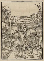 An illustration from Methodius primũ olympiade : et postea Tyrii ciuitatum episcopus. ... multa edidit documẽta et presertim de mundi creatione eidem in carcere reuelata ..