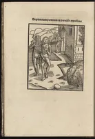 An illustration from Methodius primũ olympiade : et postea Tyrii ciuitatum episcopus. ... multa edidit documẽta et presertim de mundi creatione eidem in carcere reuelata ..