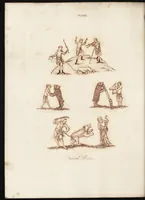 An illustration from Glig-gamena angel-deod, or, The sports and pastimes of the people of England : including the rural and domestic recreations, May-games, mummeries, pageants, processions, and pompous spectacles, from the earliest period to the present time : illustrated by engravings selected from ancient paintings in which are represented most of the popular diversions (1810)