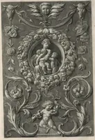 An illustration from Ornati d'invenzione di Raffaele Sanzio di Urbino esistenti nel coro di S. Pietro in Perugia : in numero venti rami (1811)