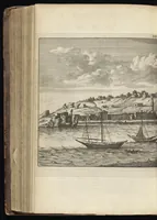 An illustration from Reizen van Cornelis de Bruyn, door de vermaardste deelen van Klein Asia, de eylanden Scio, Rhodus, Cyprus, Metelino, Stanchio, &c., mitsgaders de voornaamste steden van Aegypten, Syrien en Palestina : verrijkt met meer als 200 kopere konstplaaten, vertoonende de beroemdste landschappen, steden, &c. alles door den autheur selfs na het leven afgetekend (1698)