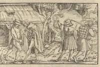 An illustration from Officia M.T.C. : ein Bůch, so Marcus Tullius Cicero der Römer, zů seynem Sune Marco, von den tugentsamen Ämptern vnd Zůgehörungen, eynes wol vnd rechtlebenden Menschen (1531)