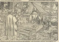 An illustration from Officia M.T.C. : ein Bůch, so Marcus Tullius Cicero der Römer, zů seynem Sune Marco, von den tugentsamen Ämptern vnd Zůgehörungen, eynes wol vnd rechtlebenden Menschen (1531)