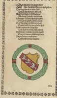 An illustration from Ordenliche Beschreybung der fürstlichen Hochzeyt, die da gehalten ist worden, durch den durchleüchtigen, hochgebornen Fürsten vnnd Herrn, Herrn Wilhelm Pfaltzgraf beim Rheyn, Hertzog inn Obern vnd Nidern Bayern [et]c. mit dem hochgebornen Fräwlin Renatta, geborne Hertzogin auss Luttringe[n] : den 21. Tag Februarij, des 1568. Jars, in der fürstlichen Statt München, vnd an die kaiserliche Maiestet geschriben, vnd ... in teütsche Carmina gestellt (1568)