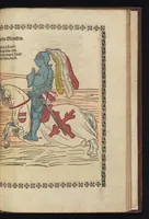 An illustration from Ordenliche Beschreybung der fürstlichen Hochzeyt, die da gehalten ist worden, durch den durchleüchtigen, hochgebornen Fürsten vnnd Herrn, Herrn Wilhelm Pfaltzgraf beim Rheyn, Hertzog inn Obern vnd Nidern Bayern [et]c. mit dem hochgebornen Fräwlin Renatta, geborne Hertzogin auss Luttringe[n] : den 21. Tag Februarij, des 1568. Jars, in der fürstlichen Statt München, vnd an die kaiserliche Maiestet geschriben, vnd ... in teütsche Carmina gestellt (1568)
