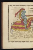 An illustration from Ordenliche Beschreybung der fürstlichen Hochzeyt, die da gehalten ist worden, durch den durchleüchtigen, hochgebornen Fürsten vnnd Herrn, Herrn Wilhelm Pfaltzgraf beim Rheyn, Hertzog inn Obern vnd Nidern Bayern [et]c. mit dem hochgebornen Fräwlin Renatta, geborne Hertzogin auss Luttringe[n] : den 21. Tag Februarij, des 1568. Jars, in der fürstlichen Statt München, vnd an die kaiserliche Maiestet geschriben, vnd ... in teütsche Carmina gestellt (1568)