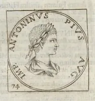 An illustration from Imperatorum Romanorum numismata a Pompeo Magno ad Heraclium ab Adolfo Occone olim congesta : nunc Augustorum iconibus, perpetuis historico-chronologicis notis, pluribusque additamentis illustrata, & aucta. Sac. Caesareae et Regiae Maiestati Inuictissimi, et Clementissimi Leopoldi Primi Optimi Maximi, Augustorum Augusti exhibita studio, et cura Francisci Mediobarbi Biragi S.R.I. comitis, & regiae ciuitatis Papiae decurionis (1683)