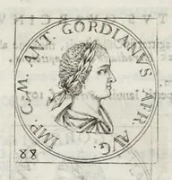 An illustration from Imperatorum Romanorum numismata a Pompeo Magno ad Heraclium ab Adolfo Occone olim congesta : nunc Augustorum iconibus, perpetuis historico-chronologicis notis, pluribusque additamentis illustrata, & aucta. Sac. Caesareae et Regiae Maiestati Inuictissimi, et Clementissimi Leopoldi Primi Optimi Maximi, Augustorum Augusti exhibita studio, et cura Francisci Mediobarbi Biragi S.R.I. comitis, & regiae ciuitatis Papiae decurionis (1683)