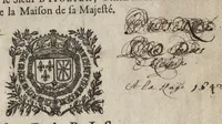 An illustration from Les noms, surnoms, qualitez, armes, et blasons des cheualiers et officiers de l'Ordre du S. Esprit : creez par Louis le Iuste, XIII du nom, roy de France et de Navarre, a Fontainebleau, le 14 May 1633 : auec les figures en taille-douces, curieusement grauées, et representant au vray les ceremonies et vestemens desdits sieurs cheualiers : et vn ample discours sur ce qui s'y est passé (1634)