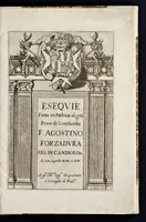 Picture 1 of 18 from Esequie fatte in Padoua al gra[nde] prior di Lombardia f. Agostino Forzadura, sig. di Candiolo &c., li xix aprile M.DC.LXIII (1663), leaf 4