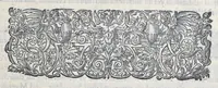 An illustration from The entertainment of his most excellent majestie Charles II, in his passage through the city of London to his coronation : containing an exact account of the whole solemnity, the triumphal arches, and cavalcade delineated in sculpture ; the speeches and impresses illustrated from antiquity : to these is added a brief narrative of His Majestie's solemn coronation : with his magnificent proceedings, and royal feast in Westminster-Hall (1662)