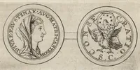 An illustration from Numismata imperatorum romanorum praestantiora a Julio Caesare ad Postumum et tyrannos (1694)